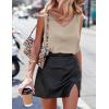 image:imageEkouaer Womens Silk Satin Tank Tops V Neck Casual Cami Sleeveless Camisole Blouses Summer Basic Tank ShirtLight Champagne