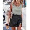 image:imageEkouaer Womens Silk Satin Tank Tops V Neck Casual Cami Sleeveless Camisole Blouses Summer Basic Tank ShirtMisty Grey