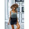 image:imageEkouaer Womens Silk Satin Tank Tops V Neck Casual Cami Sleeveless Camisole Blouses Summer Basic Tank ShirtPlants FlowersGray