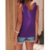 image:imageEkouaer Womens Silk Satin Tank Tops V Neck Casual Cami Sleeveless Camisole Blouses Summer Basic Tank ShirtPurple