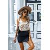 image:imageEkouaer Womens Silk Satin Tank Tops V Neck Casual Cami Sleeveless Camisole Blouses Summer Basic Tank ShirtWhiteGreenYellow Leaf