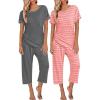 Pink Stripe  Grey
