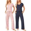 Pink Stripe/Navy Dots