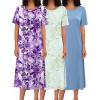 Light Blue floral Purple floral Green