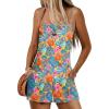 image:imageEkouaer Summer Rompers for Women Floral Beach Sleeveless Shorts Overalls Boho Outfits 2026 Jumpsuit With PocketsTropical Printed