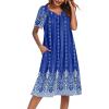 Blue Ethnic Flower