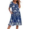 image:imageEkouaer Womens House Dress with PocketsEvening Blue Vines
