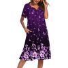 Purple Black Floral