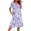 Purple White Floral