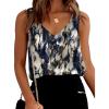 image:imageEkouaer Womens Silk Satin Tank Tops V Neck Casual Cami Sleeveless Camisole Blouses Summer Basic Tank ShirtBlurBlue