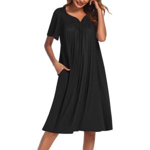 image:imageEkouaer Womens House Dress with PocketsBlack