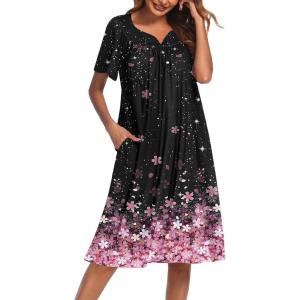 image:imageEkouaer Womens House Dress with PocketsCherry Blossoms