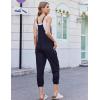 image:imageEkouaer Jumpsuits for Women Sleeveless Spaghetti Strap Ribbed Overall Jumpsuit V Neck Summer Romper with Pockets 2026Ablack