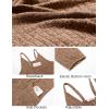image:imageEkouaer Jumpsuits for Women Sleeveless Spaghetti Strap Ribbed Overall Jumpsuit V Neck Summer Romper with Pockets 2026Brown