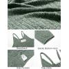 image:imageEkouaer Jumpsuits for Women Sleeveless Spaghetti Strap Ribbed Overall Jumpsuit V Neck Summer Romper with Pockets 2026Dark Green