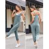 image:imageEkouaer Jumpsuits for Women Sleeveless Spaghetti Strap Ribbed Overall Jumpsuit V Neck Summer Romper with Pockets 2026Deep Blue