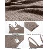 image:imageEkouaer Jumpsuits for Women Sleeveless Spaghetti Strap Ribbed Overall Jumpsuit V Neck Summer Romper with Pockets 2026Deep Brown