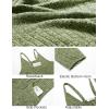 image:imageEkouaer Jumpsuits for Women Sleeveless Spaghetti Strap Ribbed Overall Jumpsuit V Neck Summer Romper with Pockets 2026Light Green