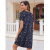 image:imageEkouaer Nightgowns for Women 2 Pack Button Down Sleepshirt Short Sleeve Nightshirt Soft Sleepwear V Neck Pajama DressGrey FloralBlue Star