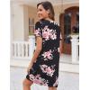 image:imageEkouaer Nightgowns for Women 2 Pack Button Down Sleepshirt Short Sleeve Nightshirt Soft Sleepwear V Neck Pajama DressNavyBlack Floral