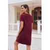 image:imageEkouaer Nightgowns for Women 2 Pack Button Down Sleepshirt Short Sleeve Nightshirt Soft Sleepwear V Neck Pajama DressNavyRed