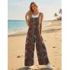 image:imageEkouaer Overalls for Women Loose Wide Leg Jumpsuits Casual One Piece Floral Boho Outfits Baggy Jumpers Comfy Summer RompersA Boho Print