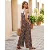image:imageEkouaer Overalls for Women Loose Wide Leg Jumpsuits Casual One Piece Floral Boho Outfits Baggy Jumpers Comfy Summer RompersA Boho Print