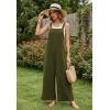 image:imageEkouaer Overalls for Women Loose Wide Leg Jumpsuits Casual One Piece Floral Boho Outfits Baggy Jumpers Comfy Summer RompersArmy Green