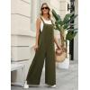 image:imageEkouaer Overalls for Women Loose Wide Leg Jumpsuits Casual One Piece Floral Boho Outfits Baggy Jumpers Comfy Summer RompersArmy Green