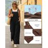 image:imageEkouaer Overalls for Women Loose Wide Leg Jumpsuits Casual One Piece Floral Boho Outfits Baggy Jumpers Comfy Summer RompersBlack