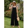 image:imageEkouaer Overalls for Women Loose Wide Leg Jumpsuits Casual One Piece Floral Boho Outfits Baggy Jumpers Comfy Summer RompersBlack