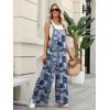 image:imageEkouaer Overalls for Women Loose Wide Leg Jumpsuits Casual One Piece Floral Boho Outfits Baggy Jumpers Comfy Summer RompersBlue Boho Print