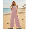 image:imageEkouaer Overalls for Women Loose Wide Leg Jumpsuits Casual One Piece Floral Boho Outfits Baggy Jumpers Comfy Summer RompersDirty Pink