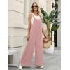 image:imageEkouaer Overalls for Women Loose Wide Leg Jumpsuits Casual One Piece Floral Boho Outfits Baggy Jumpers Comfy Summer RompersDirty Pink