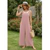 image:imageEkouaer Overalls for Women Loose Wide Leg Jumpsuits Casual One Piece Floral Boho Outfits Baggy Jumpers Comfy Summer RompersDirty Pink