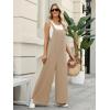 image:imageEkouaer Overalls for Women Loose Wide Leg Jumpsuits Casual One Piece Floral Boho Outfits Baggy Jumpers Comfy Summer RompersKhaki