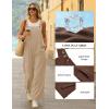 image:imageEkouaer Overalls for Women Loose Wide Leg Jumpsuits Casual One Piece Floral Boho Outfits Baggy Jumpers Comfy Summer RompersKhaki