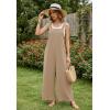 image:imageEkouaer Overalls for Women Loose Wide Leg Jumpsuits Casual One Piece Floral Boho Outfits Baggy Jumpers Comfy Summer RompersKhaki