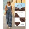 image:imageEkouaer Overalls for Women Loose Wide Leg Jumpsuits Casual One Piece Floral Boho Outfits Baggy Jumpers Comfy Summer RompersNavy Blue Floral