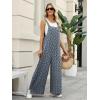 image:imageEkouaer Overalls for Women Loose Wide Leg Jumpsuits Casual One Piece Floral Boho Outfits Baggy Jumpers Comfy Summer RompersNavy Blue Floral