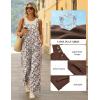 image:imageEkouaer Overalls for Women Loose Wide Leg Jumpsuits Casual One Piece Floral Boho Outfits Baggy Jumpers Comfy Summer RompersOrange Floral
