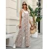 image:imageEkouaer Overalls for Women Loose Wide Leg Jumpsuits Casual One Piece Floral Boho Outfits Baggy Jumpers Comfy Summer RompersOrange Floral