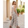 image:imageEkouaer Overalls for Women Loose Wide Leg Jumpsuits Casual One Piece Floral Boho Outfits Baggy Jumpers Comfy Summer RompersOrange Floral