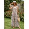 image:imageEkouaer Overalls for Women Loose Wide Leg Jumpsuits Casual One Piece Floral Boho Outfits Baggy Jumpers Comfy Summer RompersOrange Floral