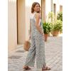 image:imageEkouaer Overalls for Women Loose Wide Leg Jumpsuits Casual One Piece Floral Boho Outfits Baggy Jumpers Comfy Summer RompersWhite Floral
