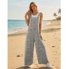 image:imageEkouaer Overalls for Women Loose Wide Leg Jumpsuits Casual One Piece Floral Boho Outfits Baggy Jumpers Comfy Summer RompersWhite Floral