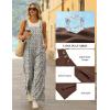 image:imageEkouaer Overalls for Women Loose Wide Leg Jumpsuits Casual One Piece Floral Boho Outfits Baggy Jumpers Comfy Summer RompersWhite Floral