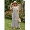 image:imageEkouaer Overalls for Women Loose Wide Leg Jumpsuits Casual One Piece Floral Boho Outfits Baggy Jumpers Comfy Summer RompersWhite Floral