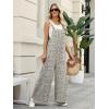 image:imageEkouaer Overalls for Women Loose Wide Leg Jumpsuits Casual One Piece Floral Boho Outfits Baggy Jumpers Comfy Summer RompersWhite Floral