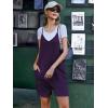 image:imageEkouaer Rompers for Women Summer Casual Sleeveless Spaghetti Strap Shorts Overalls Jumpsuits Beach Outfits with PocketsDark Purple
